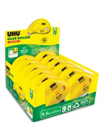 Roller glue Dry & Clean jetable permanent 9,5mx6,5mm, pack de 12