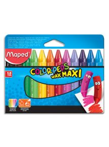 Crayon à la cire Wax Jumbo, étui de 12 