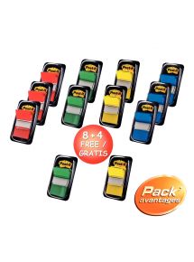 Lot de 12 cartes de 50 index standards repositionnables assortis dont 4 cartes de 50 index gratuits
