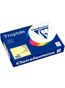 Papier Trophée A4 160g, jaune canari, ramette de250 feuilles