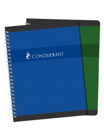 Cahier à reliure intégrale 180 pages Conquérant, format 24x32 cm, seyès, papier 70g
