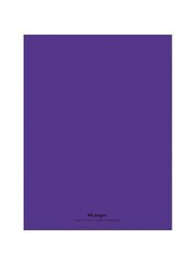 Cahier polypro 24x32cm, 48p, grands carreaux, violet