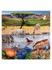 Puzzle de 81 pièces en bois, la savane africaine
