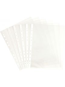 Carton de 500 pochettes perforées en polypropylène grainé 5/100ème