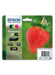 Cartouche Epson jet d'encre 29XL Fraise, multipack noir et couleurs