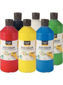 Carton de 6 Flacons 500 ml de gouache biologique Creall Eco Color