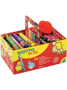 Crayon de couleur Maxi Giotto Bébé + 1 Taille-crayon, pack de 36