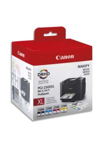 Cartouche Canon jet d'encre PGI2500XL, multipack noir et couleurs