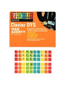 Kit d'étiquettes pour clavier AZERTY IPad pour personnes à troubles DYS