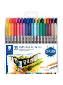 Feutre de coloriage double pointe Design Journey, étui de 36