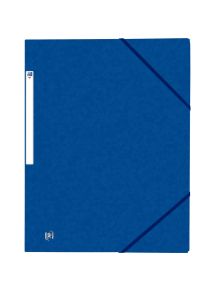 Chemise 3 rabats à élastiques TOP FILE+ carte lustrée 390g, bleu