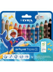 Étui de 12 crayons de couleur Groove Triple assortis