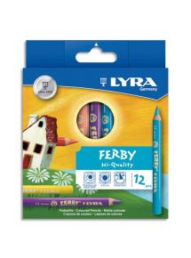 Crayon de couleur triangulaires Ferby, étui de 12