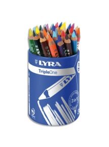 Crayon de couleur gros module triangulaire Triple One, pot de 36 