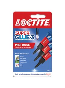 Blister de 3 tubes de colle 1g Super Glue 3 liquide