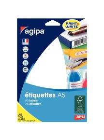 Etui de 48 étiquettes multi-usages blanches 133x64mm