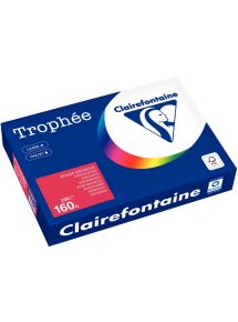 Papier Trophée A4 160g, rouge groseille, ramette de 250 feuilles