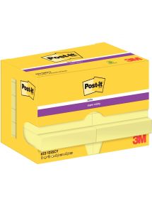 Lot de 12 blocs notes de 90 feuilles Super Sticky post-it, 476 x 476 mm, couleur jaune
