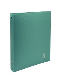 Classeur 24x32cm souple, 4 anneaux ø30mm, dos 4cm, vert opaque