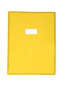 Protège-cahier cristal 24 x 32 cm 22/100 coloris jaune
