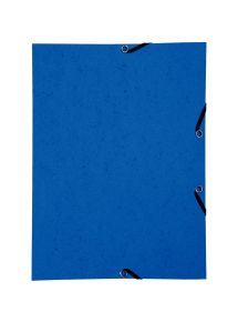 Lot de 10 chemises sans rabat à élastiques en carte lustrée, bleu