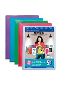 Protège-documents personnalisable 21x29,7cm, 200 vues 100 pochettes, couleur assortie