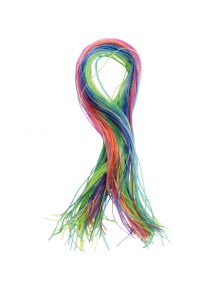 Lot de 100 scoubidous pailletés longueur 80 cm 10 couleurs assorties