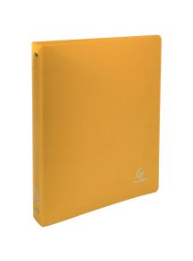 Classeur 24x32cm souple, 4 anneaux ø30mm, dos 4cm, jaune opaque