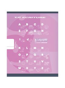 Cahier TP 17X22cm, 32p travers 18mm/uni, 90g