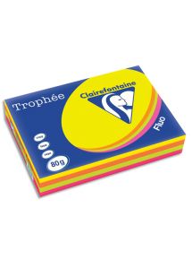 Papier Trophée A3 80g, assortis fluos ramette de 500 feuilles