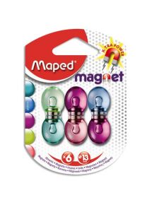 Aimant rond, diamètre 20mm, bopite de 7 couleurs assorties