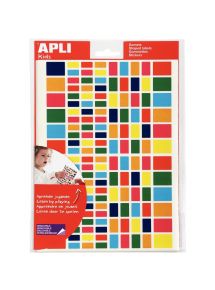 Blister de 2880 gommettes adhésives géométriques rectangle