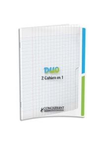 Cahier polypro 2 en 1, 17x22cm, 96p, grands carreaux, 90g