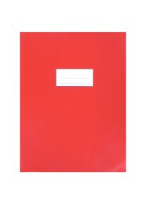 Paquet de 10 protège-cahiers grands rabats en PVC 22/100ème, pour format 17x22 cm, rouge