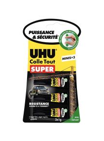 Colle Tout Super, blister de 3 tube de 1g