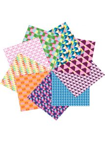 Pochette de 60 feuilles Origami Geometric format  20 x 20 cm