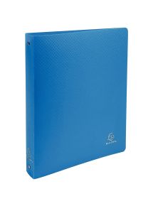 Classeur 24x32cm souple, 4 anneaux ø30mm, dos 4cm, bleu opaque