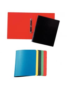 Classeur 17x22cm souple, 2 anneaux ø15mm, dos 2cm, couleurs assorties