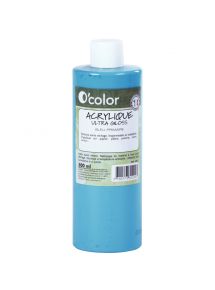Peinture acrylique brillante, flacon 500ml, bleu primaire