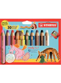 Etui de 10 crayons Woody 30 ans + 1 taille-crayon