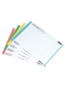 Paquet de 10 planches d'étiquettes pour dossiers suspendus tiroir, numéro 0, coloris assortis