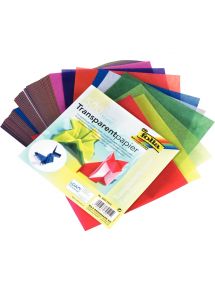 Paquet de 500 feuilles papier vitrail 15 x 15 cm couleurs assorties