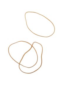 Bracelet caoutchouc étroit blond standard 100x1,8mm, sachet de 1kg