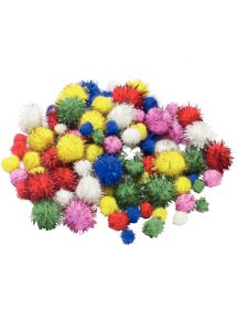 Pompon format XXL couleurs brillantes assorties, sachet de 400