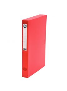 Boîte de classement en polypropylène 25x33cm, dos 4cm, rouge