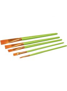 Sachet de 10 pinceaux synthétique plats n°4
