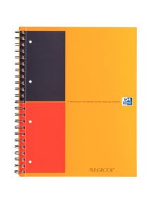 Cahier à reliure intégrale FILINGBOOK 21x29,7cm+ ligné 6 mm, 200 pages perforées