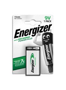 Pile Energizer Power Plus rechargeable 9V 6LR61 175 mAh, pack de 1 pile