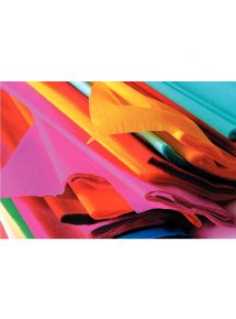Paquet de 10 feuilles de crépon supérieur format 250 x 50 cm couleurs assorties