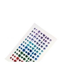 Lot de 96 strass autocollants, imitation pierres précieuses assortis